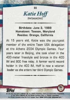 2012 Topps U.S. Olympic Team & Hopefuls - Bronze #88 Katie Hoff Back