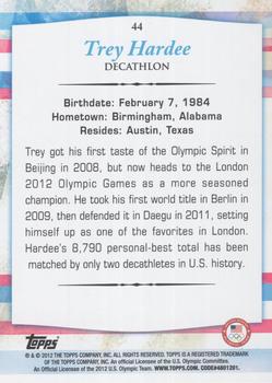 2012 Topps U.S. Olympic Team & Hopefuls - Gold #44 Trey Hardee Back