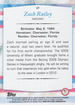 2012 Topps U.S. Olympic Team & Hopefuls - Silver #69 Zach Railey Back