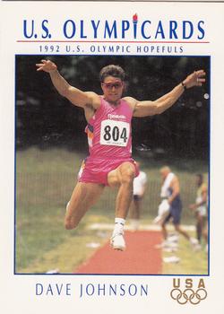 1992 Impel Olympicards: 1992 U.S. Olympic Hopefuls - Hopefuls Profiles #HP5 Dave Johnson Front