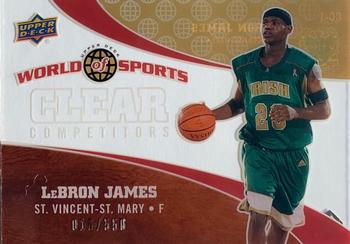 2010 Upper Deck World of Sports - Clear Competitors #CC-1 LeBron James Front