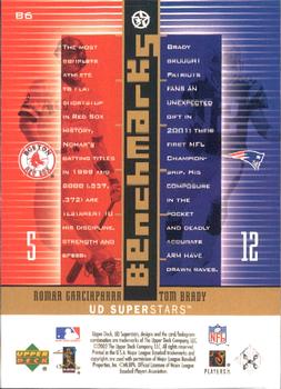 2002-03 UD SuperStars - Benchmarks #B6 Nomar Garciaparra / Tom Brady Back