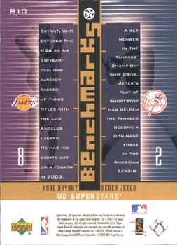 2002-03 UD SuperStars - Benchmarks #B10 Kobe Bryant / Derek Jeter Back