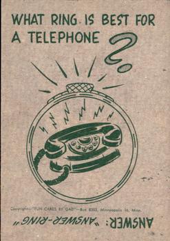 1963 Gad Fun Cards #28 Carl Weilman Back