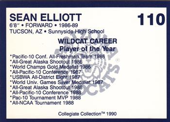1990 Collegiate Collection Arizona Wildcats #110 Sean Elliott Back