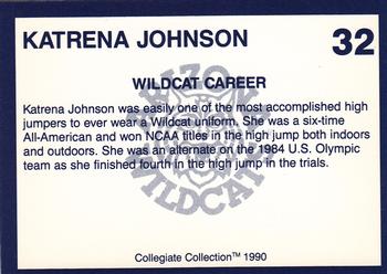 1990 Collegiate Collection Arizona Wildcats #32 Katrena Johnson Back