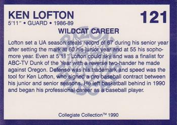 1990 Collegiate Collection Arizona Wildcats #121 Kenny Lofton Back