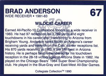 1990 Collegiate Collection Arizona Wildcats #67 Brad Anderson Back