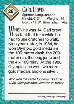 1989 Sports Illustrated for Kids #26 Carl Lewis Back