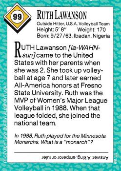 1989 Sports Illustrated for Kids #99 Ruth Lawanson Back
