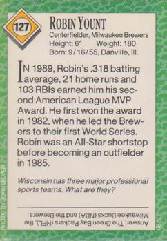 1990 Sports Illustrated for Kids #127 Robin Yount Back