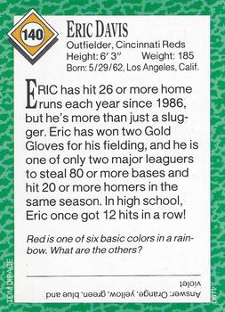1990 Sports Illustrated for Kids #140 Eric Davis Back