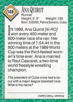 1990 Sports Illustrated for Kids #188 Ana Quirot Back