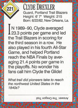 1991 Sports Illustrated for Kids #221 Clyde Drexler Back