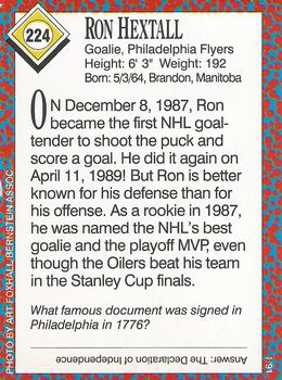 1991 Sports Illustrated for Kids #224 Ron Hextall Back