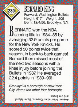 1991 Sports Illustrated for Kids #230 Bernard King Back