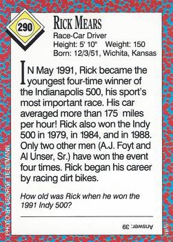 1991 Sports Illustrated for Kids #290 Rick Mears Back