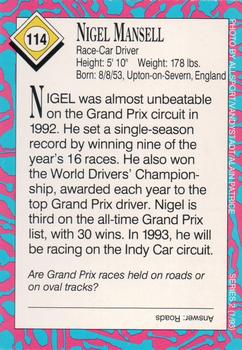 1993 Sports Illustrated for Kids #114 Nigel Mansell Back
