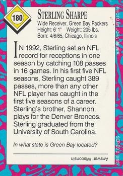 1993 Sports Illustrated for Kids #180 Sterling Sharpe Back