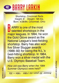 1995 Sports Illustrated for Kids #402 Barry Larkin Back