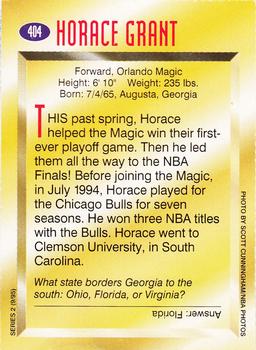 1995 Sports Illustrated for Kids #404 Horace Grant Back