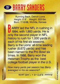 1995 Sports Illustrated for Kids #357 Barry Sanders Back