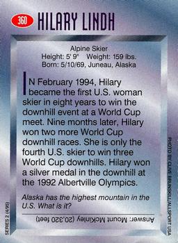 1995 Sports Illustrated for Kids #360 Hilary Lindh Back