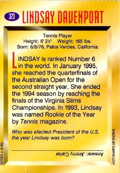 1995 Sports Illustrated for Kids #373 Lindsay Davenport Back