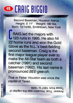 1996 Sports Illustrated for Kids II #478 Craig Biggio Back
