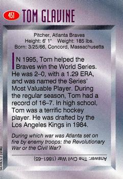 1996 Sports Illustrated for Kids II #451 Tom Glavine Back
