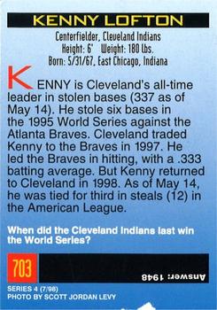 1998 Sports Illustrated for Kids #703 Kenny Lofton Back
