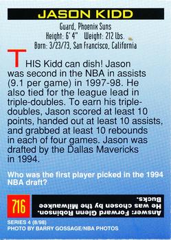 1998 Sports Illustrated for Kids #716 Jason Kidd Back