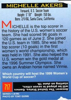 1998 Sports Illustrated for Kids #717 Michelle Akers Back