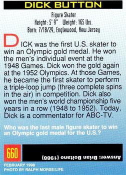 1998 Sports Illustrated for Kids #660 Dick Button Back