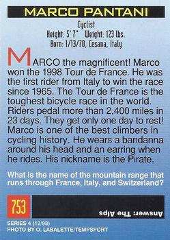 1998 Sports Illustrated for Kids #753 Marco Pantani Back