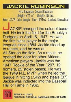 2000 Sports Illustrated for Kids I (Jan-Nov 2000) #870 Jackie Robinson Back
