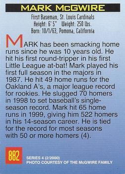 2000 Sports Illustrated for Kids I (Jan-Nov 2000) #882 Mark McGwire Back