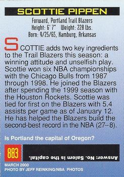 2000 Sports Illustrated for Kids I (Jan-Nov 2000) #883 Scottie Pippen Back