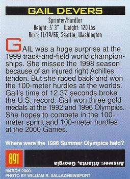 2000 Sports Illustrated for Kids I (Jan-Nov 2000) #891 Gail Devers Back