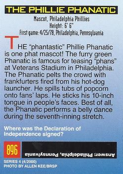 2000 Sports Illustrated for Kids I (Jan-Nov 2000) #896 The Phillie Phanatic Back
