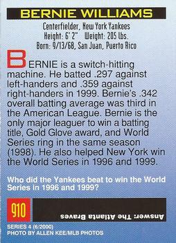 2000 Sports Illustrated for Kids I (Jan-Nov 2000) #910 Bernie Williams Back