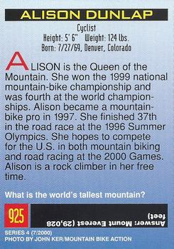 2000 Sports Illustrated for Kids I (Jan-Nov 2000) #925 Alison Dunlap Back