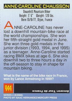 2000 Sports Illustrated for Kids I (Jan-Nov 2000) #944 Anne-Caroline Chausson Back