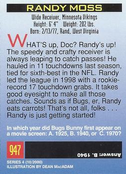 2000 Sports Illustrated for Kids I (Jan-Nov 2000) #947 Randy Moss Back