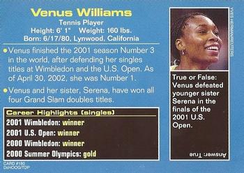 2002 Sports Illustrated for Kids #180 Venus Williams Back