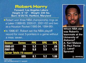 2002 Sports Illustrated for Kids #200 Robert Horry Back
