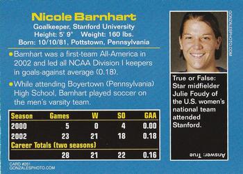 2003 Sports Illustrated for Kids #261 Nicole Barnhart Back