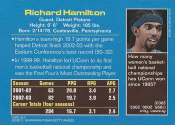 2003 Sports Illustrated for Kids #311 Richard Hamilton Back