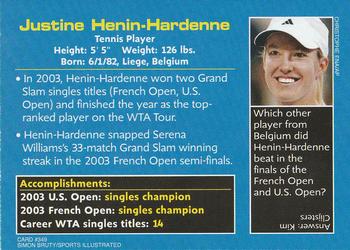 2004 Sports Illustrated for Kids #349 Justine Henin-Hardenne Back