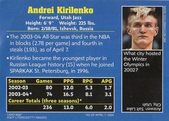 2004 Sports Illustrated for Kids #387 Andrei Kirilenko Back
